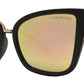 PL 8679 - Square Cat Eye Metal Trim Plastic Polarized Sunglasses