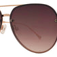 Wholesale - FC 6394 - Rimless Aviator with Brow Bar Metal Sunglasses - Dynasol Eyewear