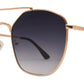 8772 - Modern Square Sunglasses with Flat Lens