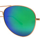 Wholesale - 9090 RVC - Oval Shaped Sunglasses with Color Mirror Lens - Dynasol Eyewear