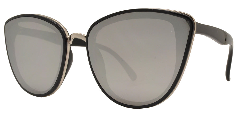 Wholesale - 8783 - Women's Cat Eye Flat Lens Sunglasses - Dynasol Eyewear
