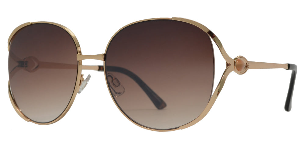 Wholesale - FC 6508 - Metal Butterfly Sunglasses with Tear Drop Pearls - Dynasol Eyewear