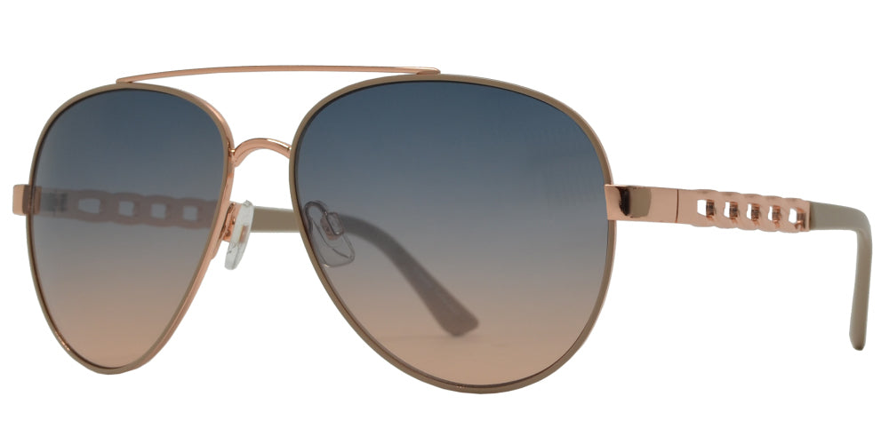 Wholesale - FC 6509 - Metal Oval Shaped Sunglasses - Dynasol Eyewear