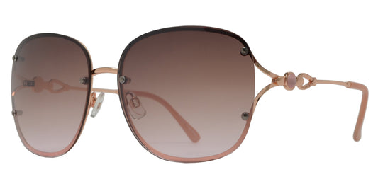 Wholesale - FC 6505 - Rimless Butterfly Sunglasses with Round Pearls - Dynasol Eyewear