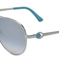 Wholesale - FC 6507 - Oval Shaped Sunglasses with Flat Lens and Tear Drop Pearl - Dynasol Eyewear