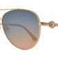 Wholesale - FC 6507 - Oval Shaped Sunglasses with Flat Lens and Tear Drop Pearl - Dynasol Eyewear