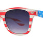 Wholesale - 4567 Flag - Kids Classic Horn Rimmed USA Flag Sunglasses - Dynasol Eyewear