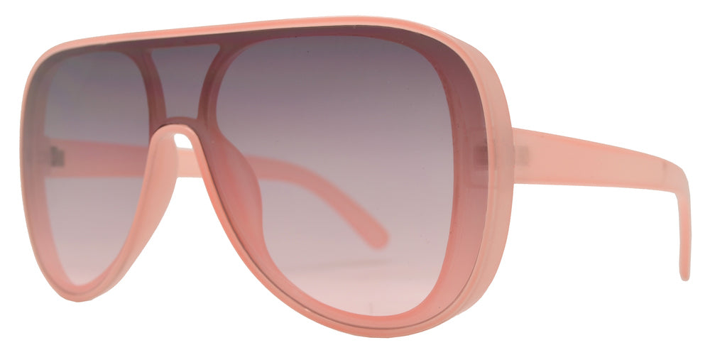 Wholesale - 8809 - Large Plastic Flat Top One Piece Shield Flat Lens Sunglasses - Dynasol Eyewear