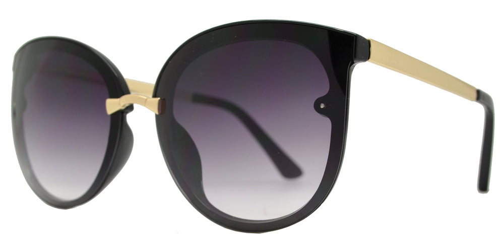 Wholesale - 8811 - Women's Round Rimless Cat Eye Plastic Sunglasses - Dynasol Eyewear