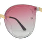Wholesale - 8811 - Women's Round Rimless Cat Eye Plastic Sunglasses - Dynasol Eyewear