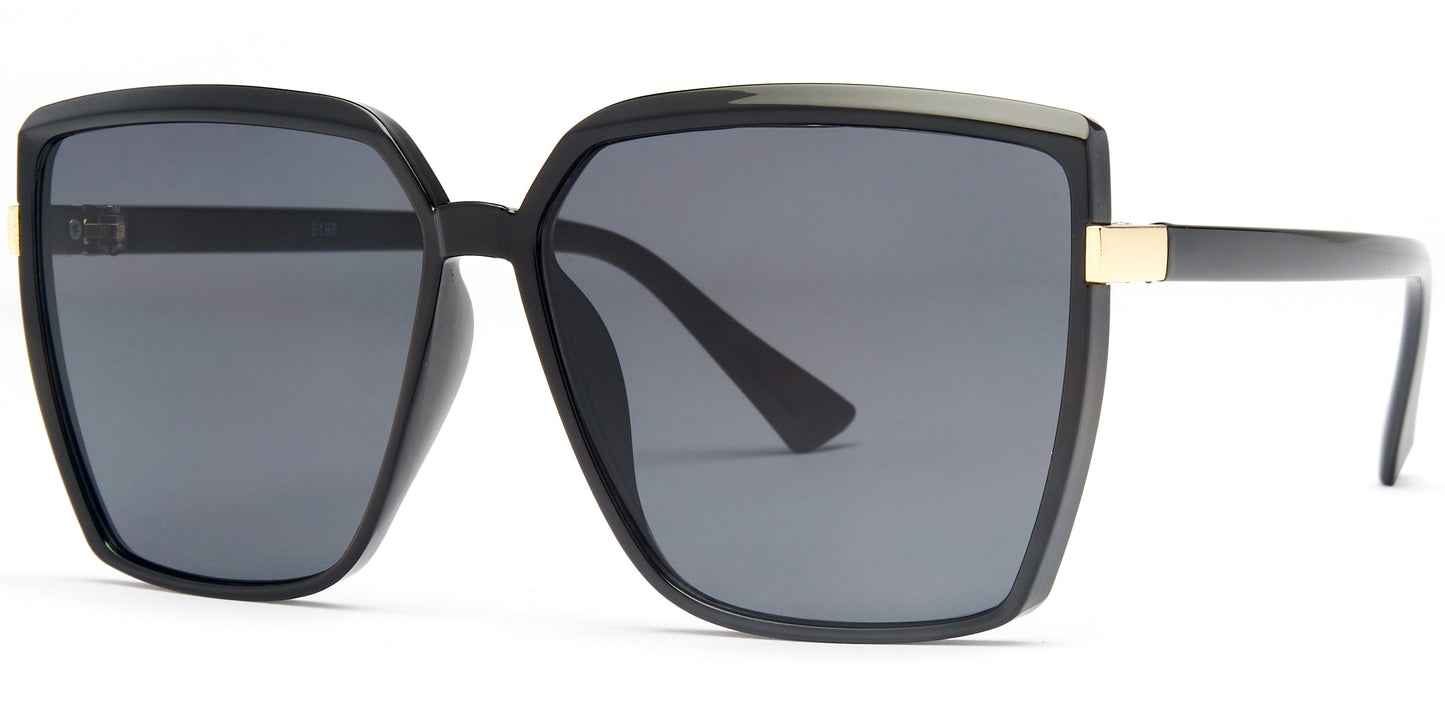 5198 - Plastic Rectangular Sunglasses