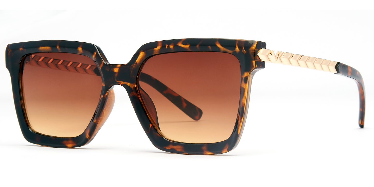 8016 - Plastic Square Butterfly Sunglasses