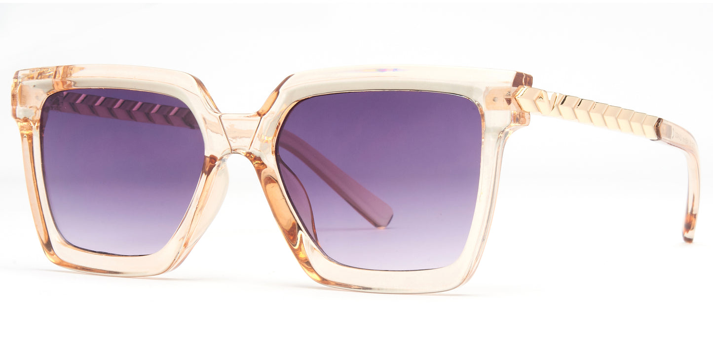 8016 - Plastic Square Butterfly Sunglasses