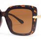 8136 - Plastic Square Sunglasses with Flat Lens