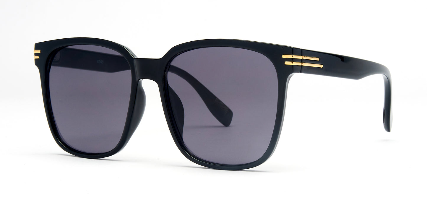 8968 - Rounded Square Plastic Sunglasses