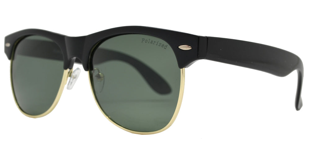 Wholesale - PL 7581 PT - Retro Horn Rimmed Polarized Plastic Sunglasses - Dynasol Eyewear