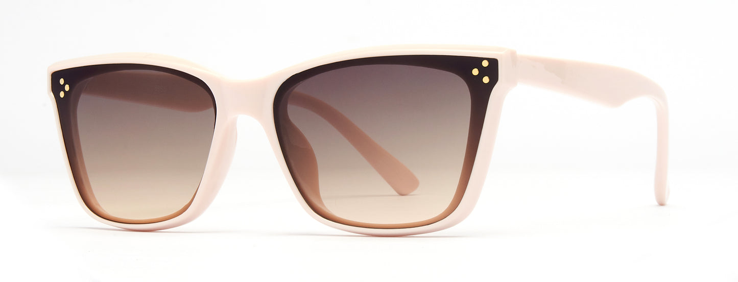 8965 - Plastic Cat Eye Sunglasses with Flat Lens