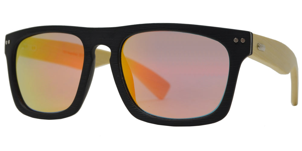 7011 Bamboo - Bamboo Sunglasses with Texture Frame