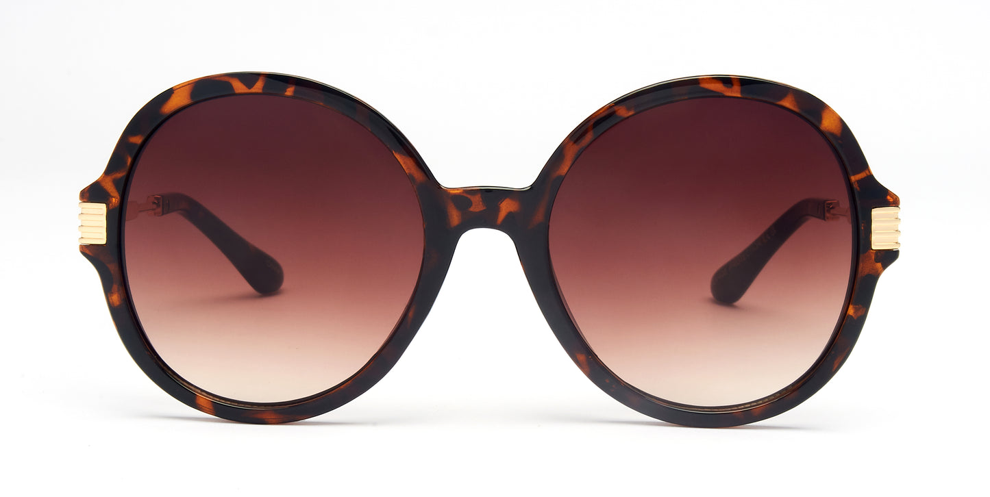8982 - Plastic Round Sunglasses with Rhinestones
