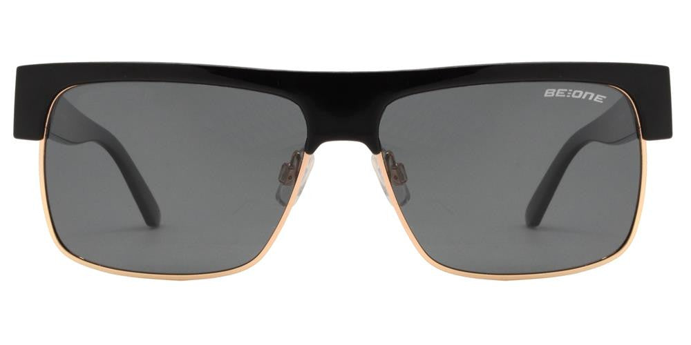 Wholesale - PL Desert - Polarized Men Flat Top Half Rimmed Rectangular Plastic Sunglasses - Dynasol Eyewear