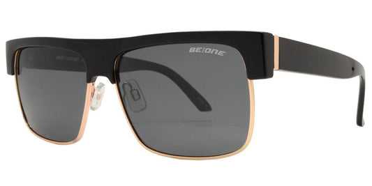 Wholesale - PL Desert - Polarized Men Flat Top Half Rimmed Rectangular Plastic Sunglasses - Dynasol Eyewear