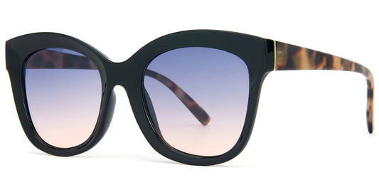 FC 5800 - Square Horned Rim Women Plastic Sunglasses