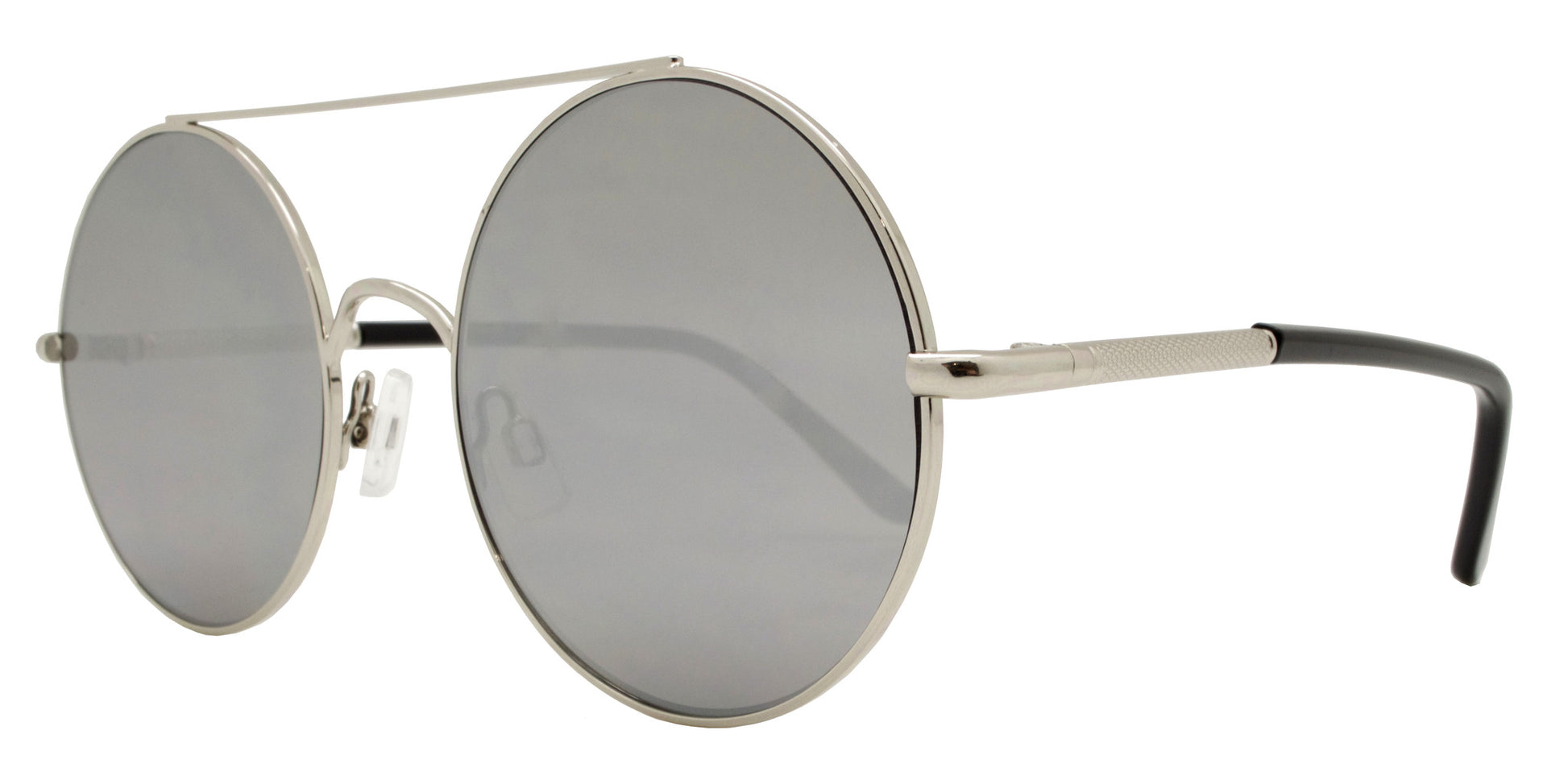 Wholesale - FC 6230 RVC- Flat Lens Round Color Mirror Metal Sunglasses - Dynasol Eyewear