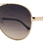 Wholesale - FC 6262 - Classic Aviator Rhinestone Accent Women Metal Sunglasses - Dynasol Eyewear