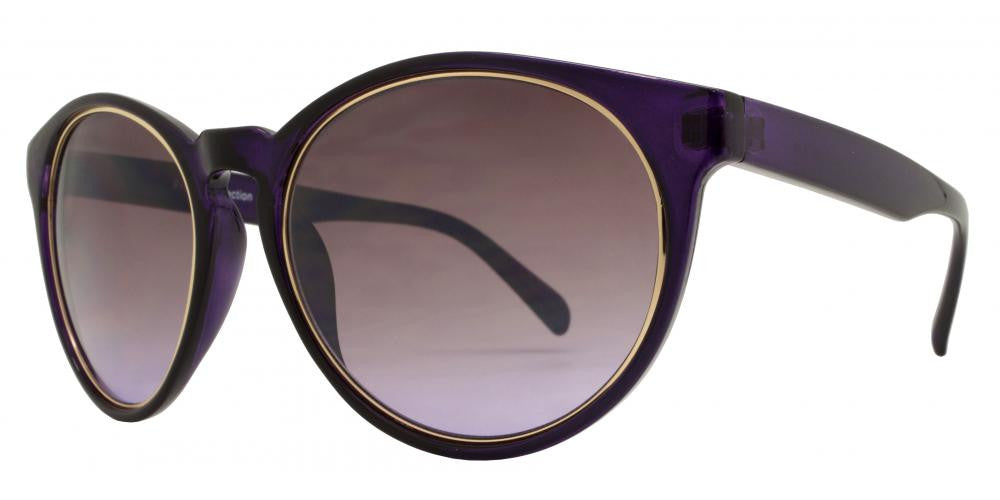 Wholesale - FC 6279 - Horn Rimmed Round Plastic Sunglasses - Dynasol Eyewear