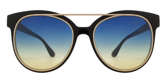 Wholesale - FC 6284 - Brow Bar Horn Rimmed Oval Plastic Sunglasses - Dynasol Eyewear