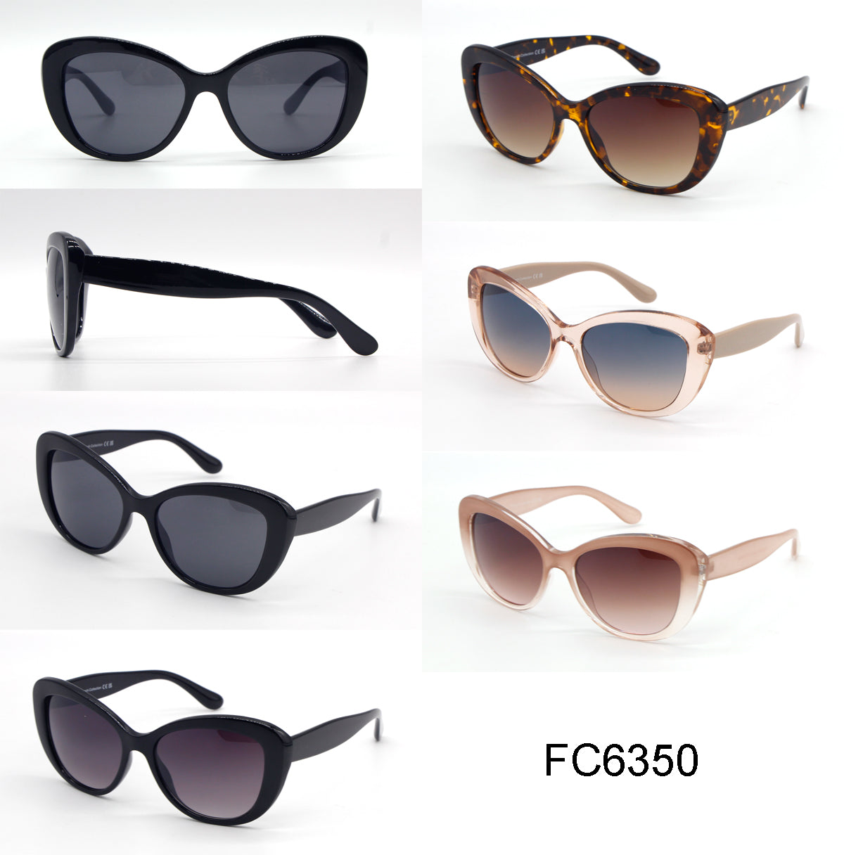 FC 6350 - Cat Eye Women Plastic Sunglasses