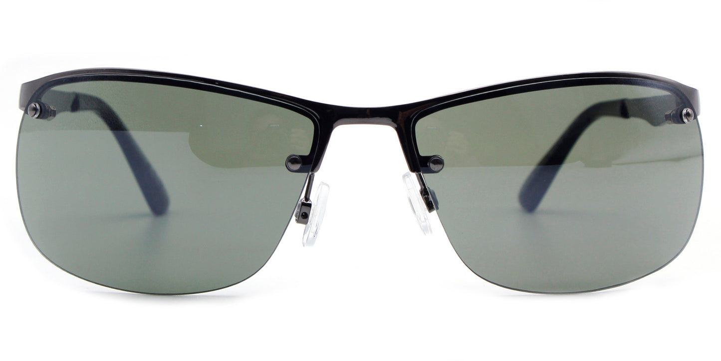 FC 6373 - Sport Half Rimmed Men Metal Sunglasses