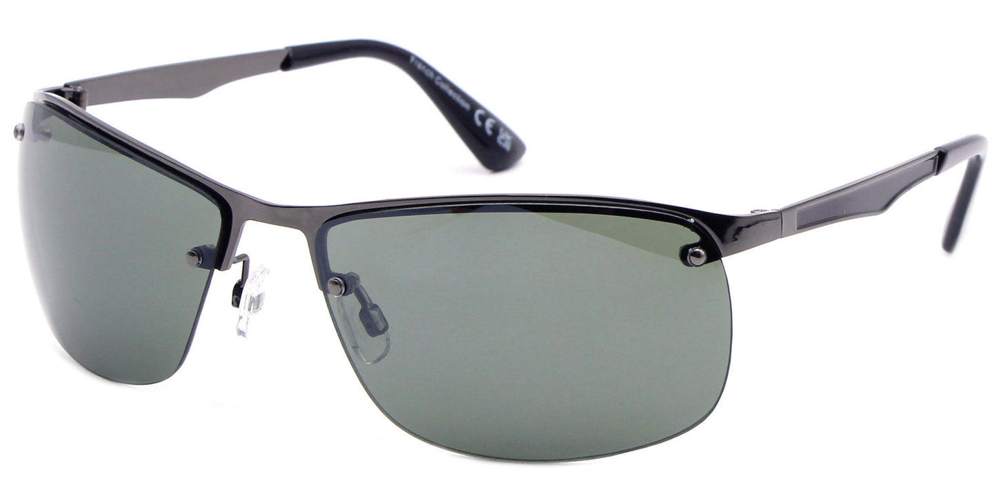 FC 6373 - Sport Half Rimmed Men Metal Sunglasses