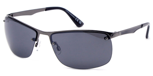 FC 6373 - Sport Half Rimmed Men Metal Sunglasses