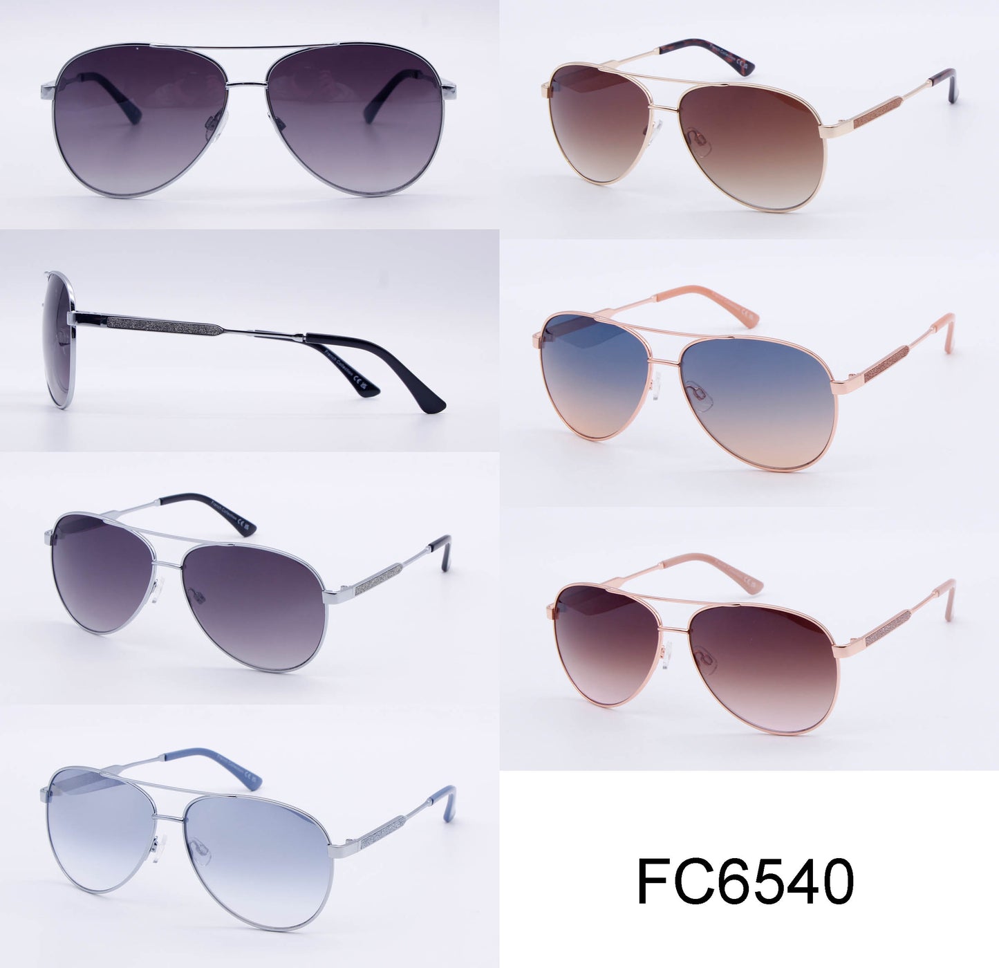 FC 6540 - Metal Aviator Sunglasses
