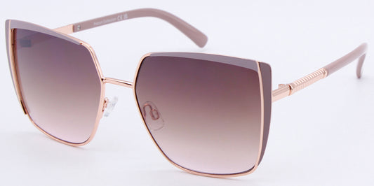 FC 6546 - Metal Square Cat Eye Sunglasses