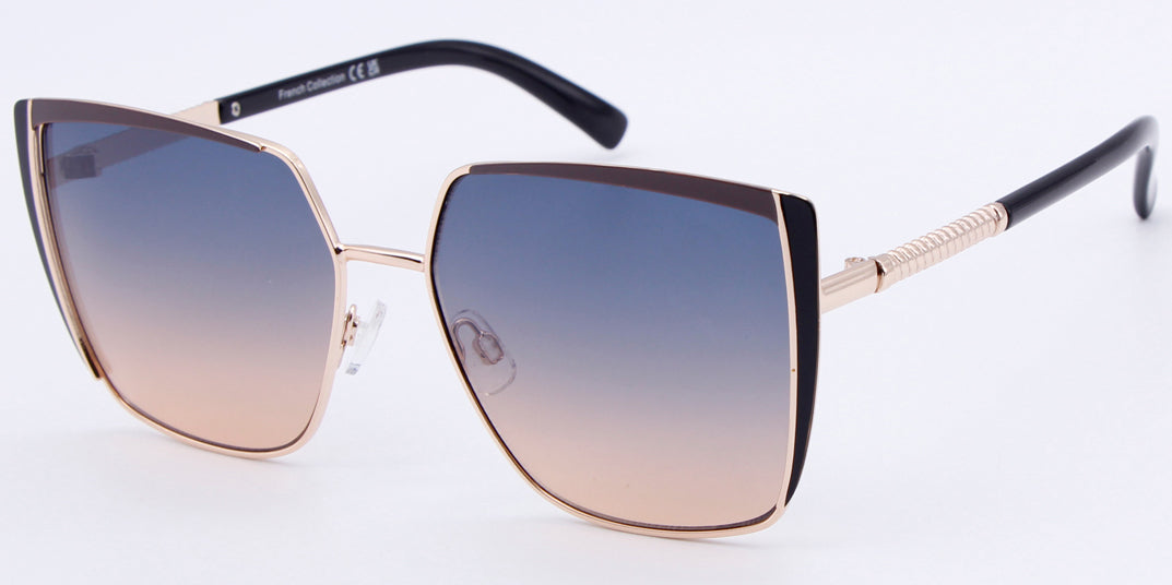 FC 6546 - Metal Square Cat Eye Sunglasses