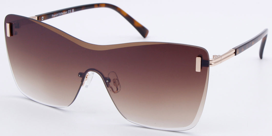 FC 6547 - Rimless One Piece Lens Metal Sunglasses
