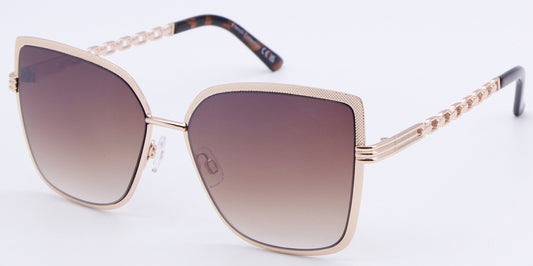 FC 6553 - Metal Square Cat Eye Sunglasses
