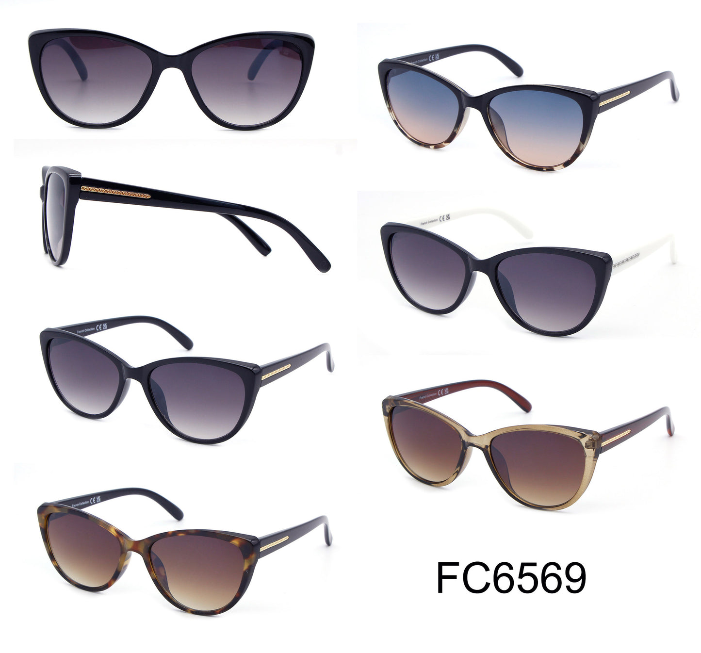 FC 6569 - Fashion Plastic Cat Eye Sunglasses