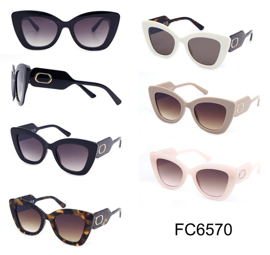 FC 6570 - Fashion Plastic Cat Eye Sunglasses