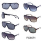 FC 6571 - Plastic One Piece Flat Top Sunglasses