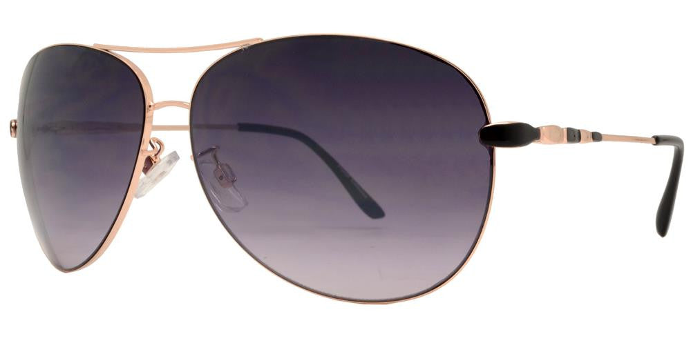 Wholesale - FC 6007 - Metal Oval Shaped Sunglasses for Women - Dynasol Eyewear