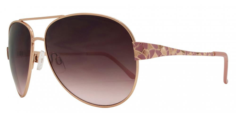 Wholesale - FC 6050 - Women Metal Oval Shaped Sunglasses - Dynasol Eyewear