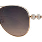Wholesale - FC 6056 - Metal Oval Shaped Sunglasses with Design on Temple - Dynasol Eyewear