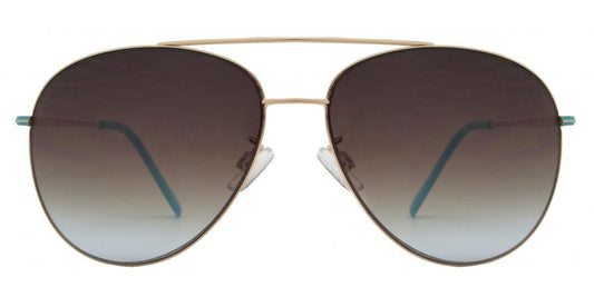 Wholesale - FC 6059 - Oval Shaped with Brow Bar Metal Sunglasses - Dynasol Eyewear