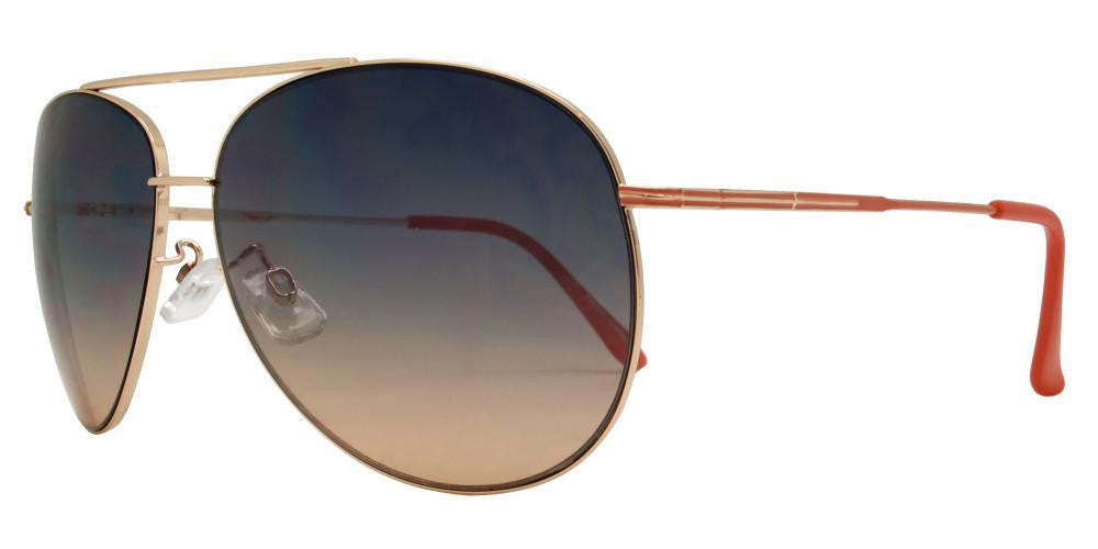 Wholesale - FC 6059 - Oval Shaped with Brow Bar Metal Sunglasses - Dynasol Eyewear