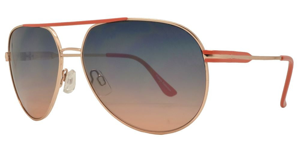 Wholesale - FC 6115 - Retro Brow Bar Oval Shaped Metal Sunglasses - Dynasol Eyewear