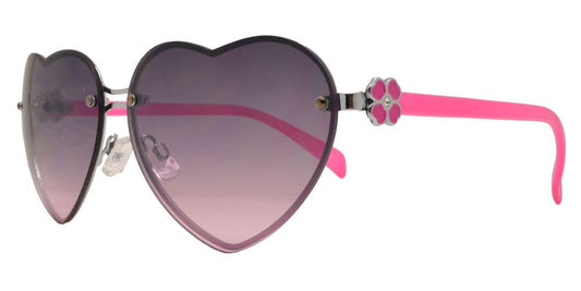 Wholesale - FC 6130 - Rimless Heart Shape Women Metal Sunglasses - Dynasol Eyewear