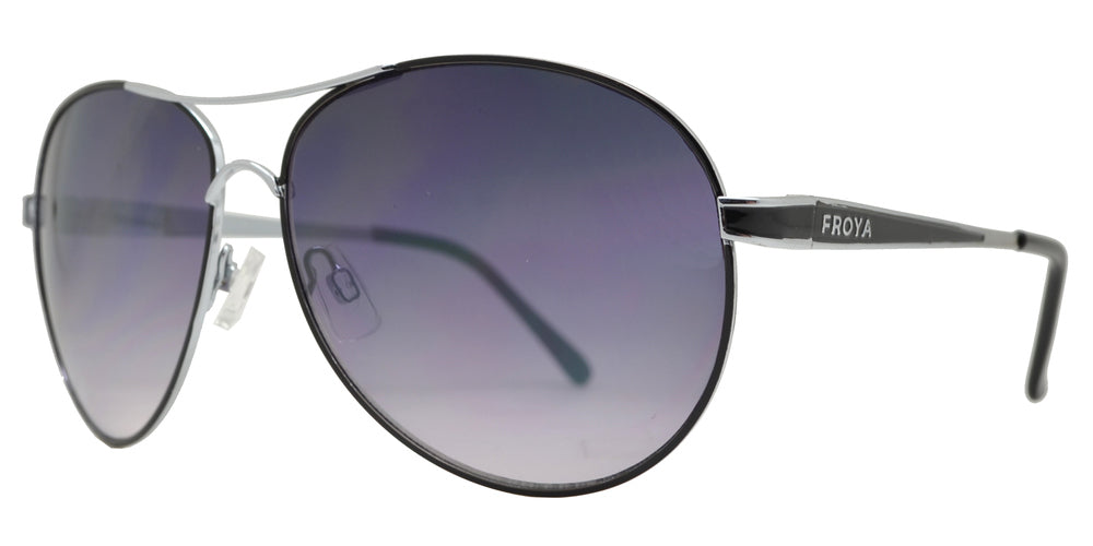 Wholesale - FC 6136 - Brow Bar Aviator Women Metal Sunglasses - Dynasol Eyewear